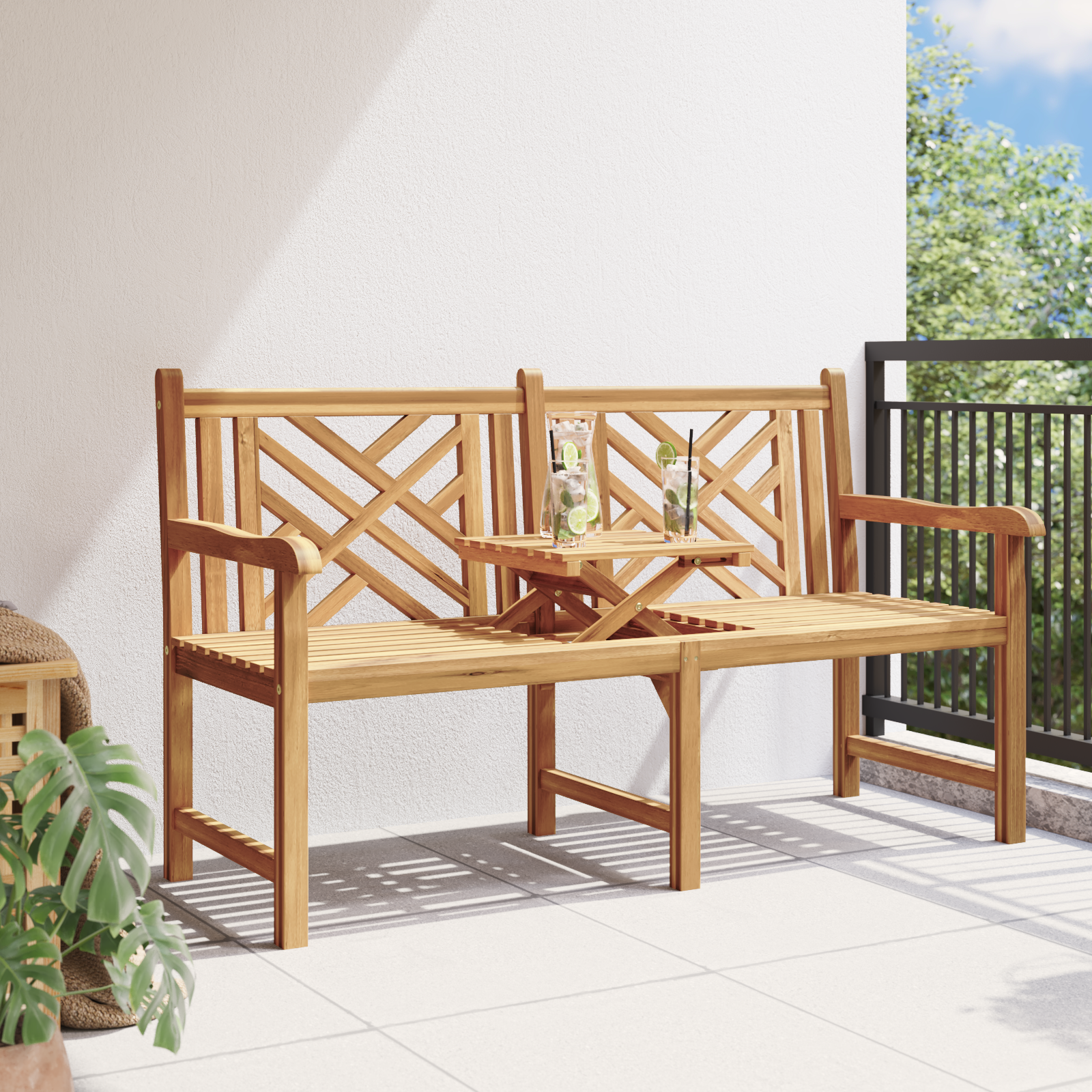 benk Other Brun 150 x 60 x 90 cm Heltre teak