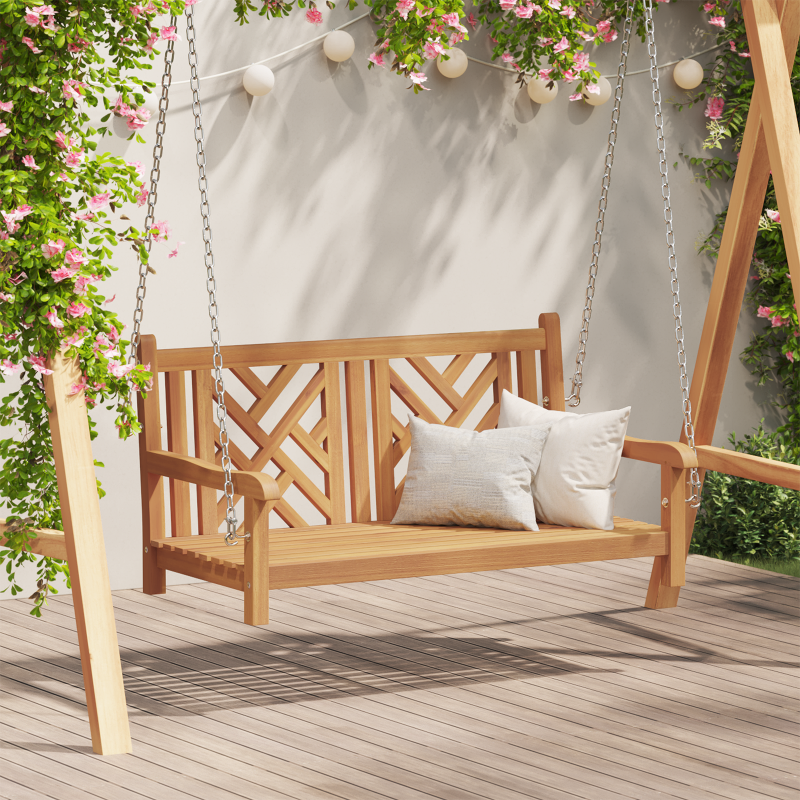 Svingbenk Other Brun 114 x 60 x 64 cm Heltre teak