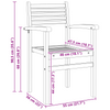 Hage stabelstoler 4 pcs Brun 55.5 x 55.5 x 90 cm Heltre teak