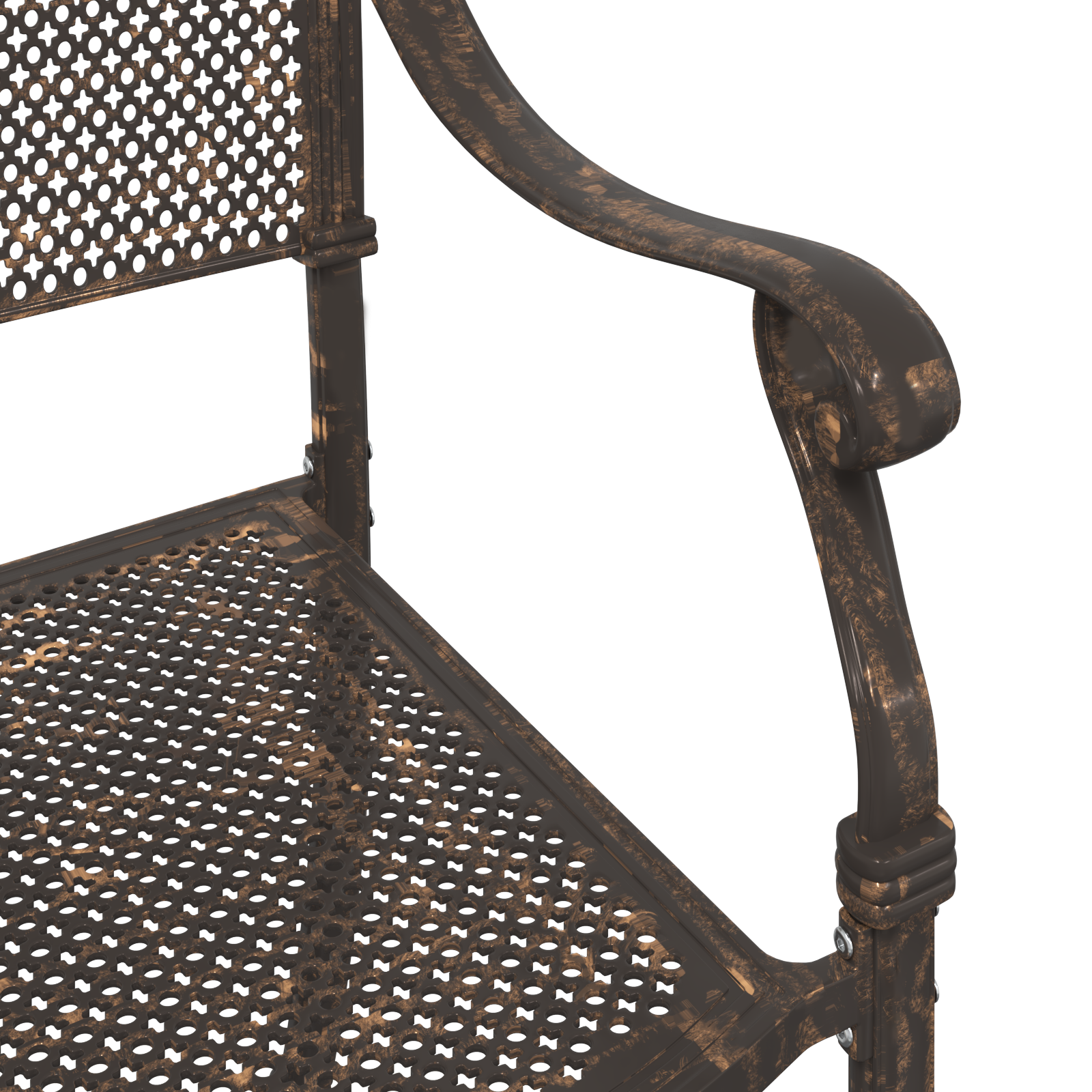 Hage Stol 2 pcs Bronse 55 x 56.5 x 91cm Aluminium