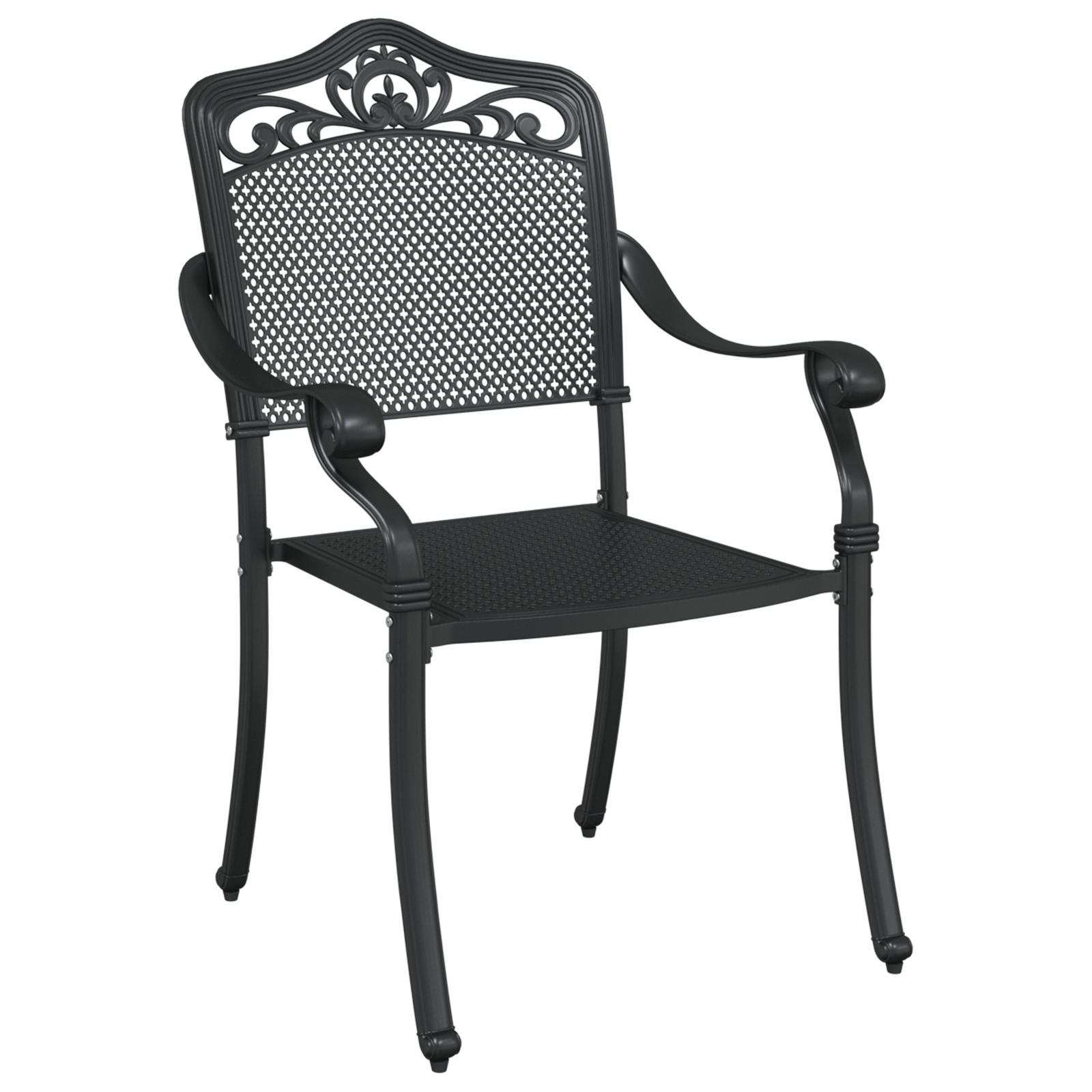 Hage Stol 2 pcs Svart 55 x 56.5 x 91cm Aluminium