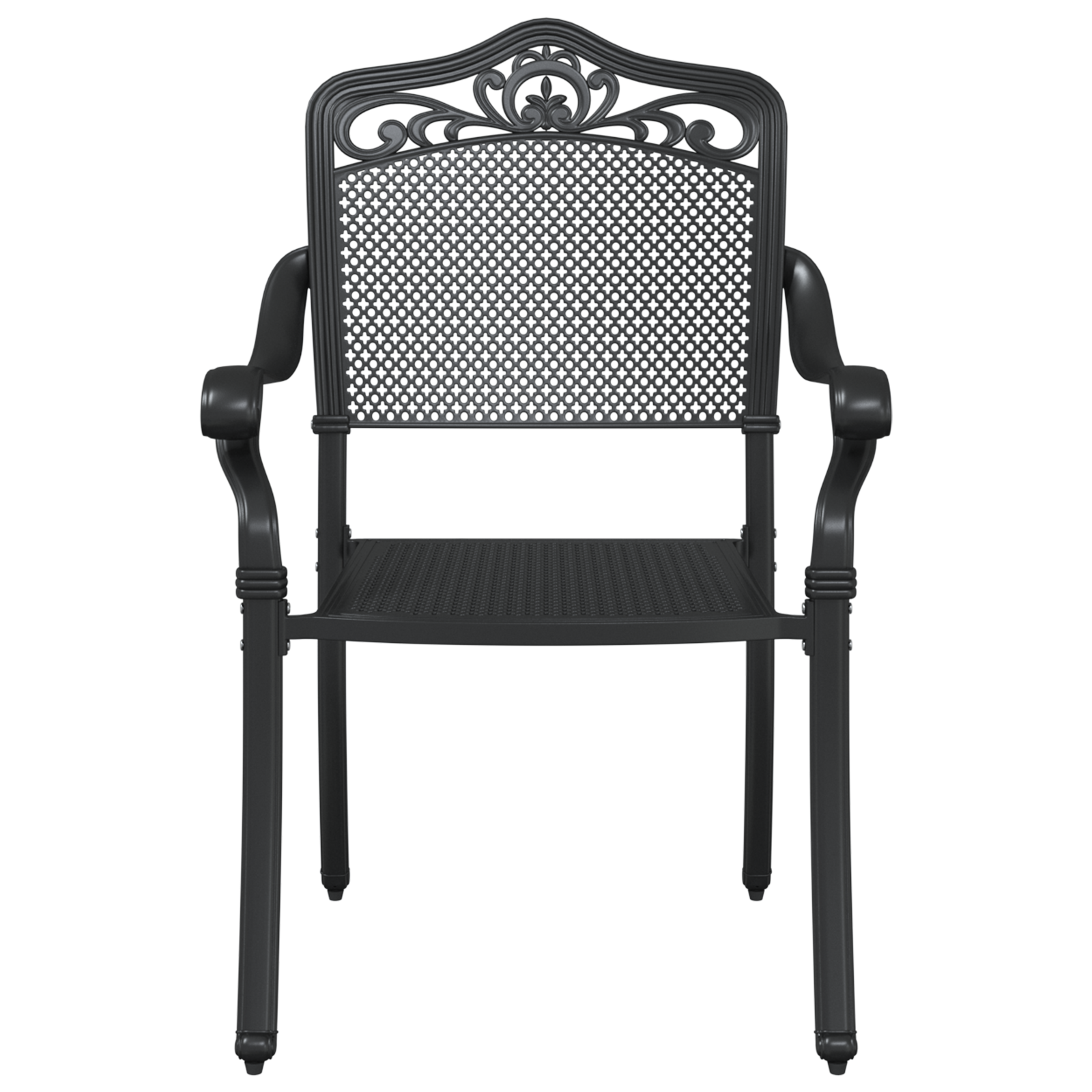 Hage Stol 2 pcs Svart 55 x 56.5 x 91cm Aluminium