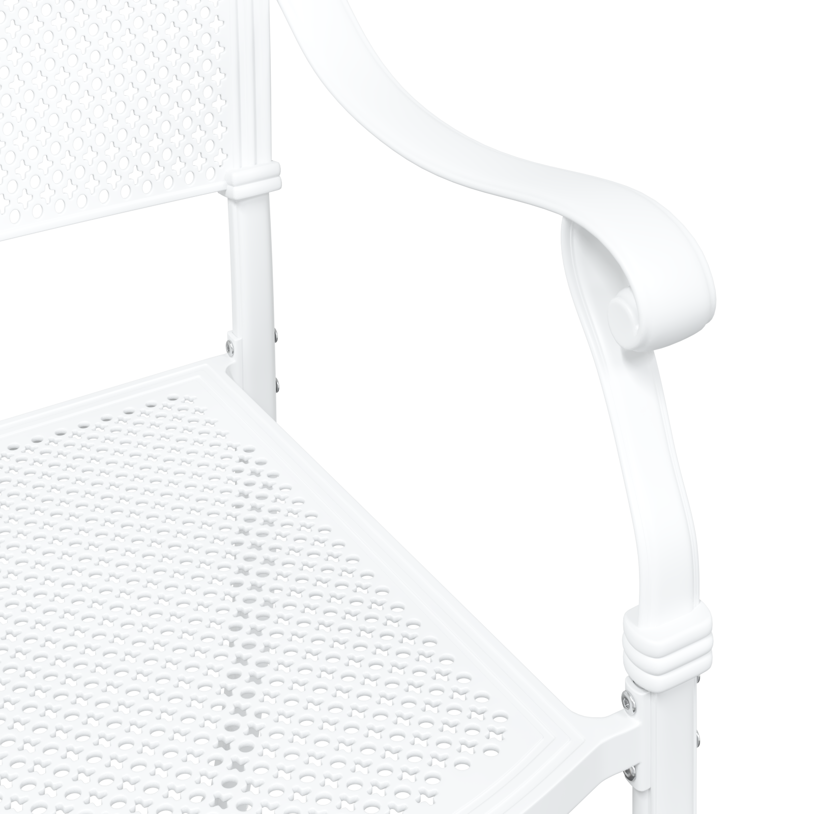 Hage Stol 2 pcs Hvit 55 x 56.5 x 91cm Aluminium