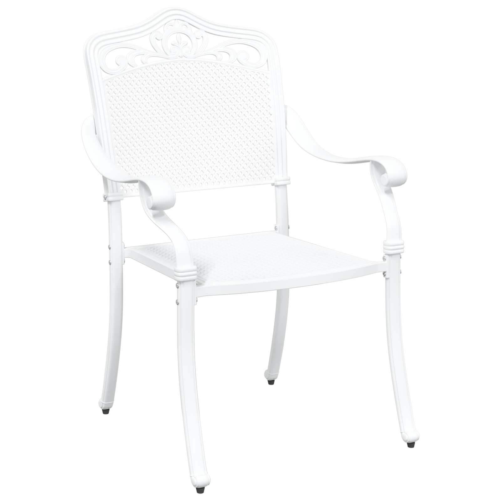 Hage Stol 2 pcs Hvit 55 x 56.5 x 91cm Aluminium