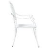 Hage Stol 2 pcs Hvit 55 x 56.5 x 91cm Aluminium