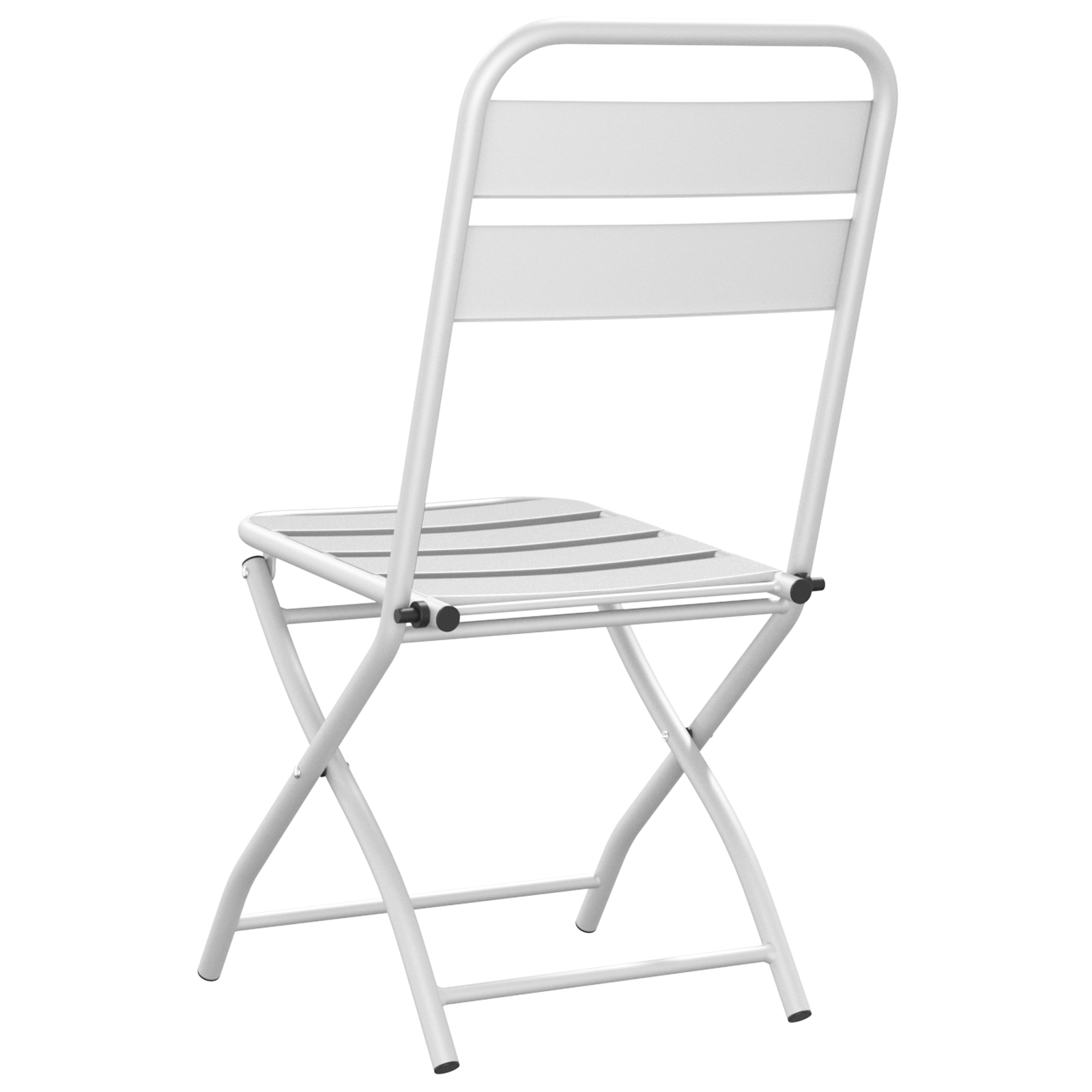 Hage Folding Stol 2 pcs Hvit 55 x 56.5 x 91cm Stål