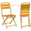 Hage Folding Stol 2 pcs Sennepsgul 55 x 56.5 x 91cm Stål