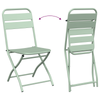 Hage Folding Stol 2 pcs grønn 55 x 56.5 x 91cm Stål