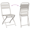 Hage Folding Stol 2 pcs Beige 55 x 56.5 x 91cm Stål