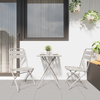 Hage Folding Stol 2 pcs Beige 55 x 56.5 x 91cm Stål