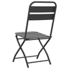 Hage Folding Stol 2 pcs Antrasitt 55 x 56.5 x 91cm Stål