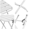 Bistrosett 3 pcs Hvit Stål