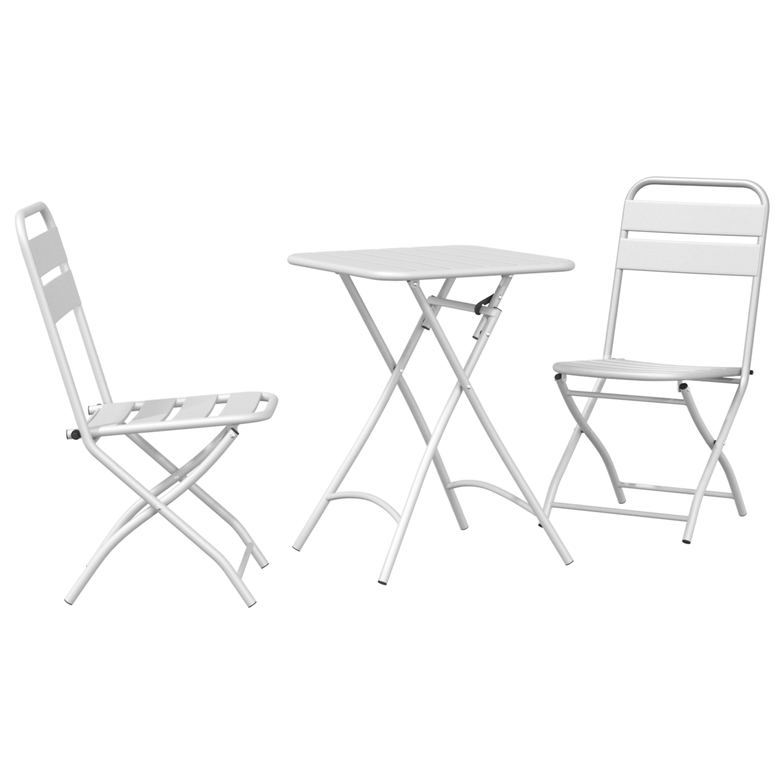 Bistrosett 3 pcs Hvit Stål