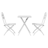 Bistrosett 3 pcs Hvit Stål