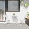 Bistrosett 3 pcs Hvit Stål