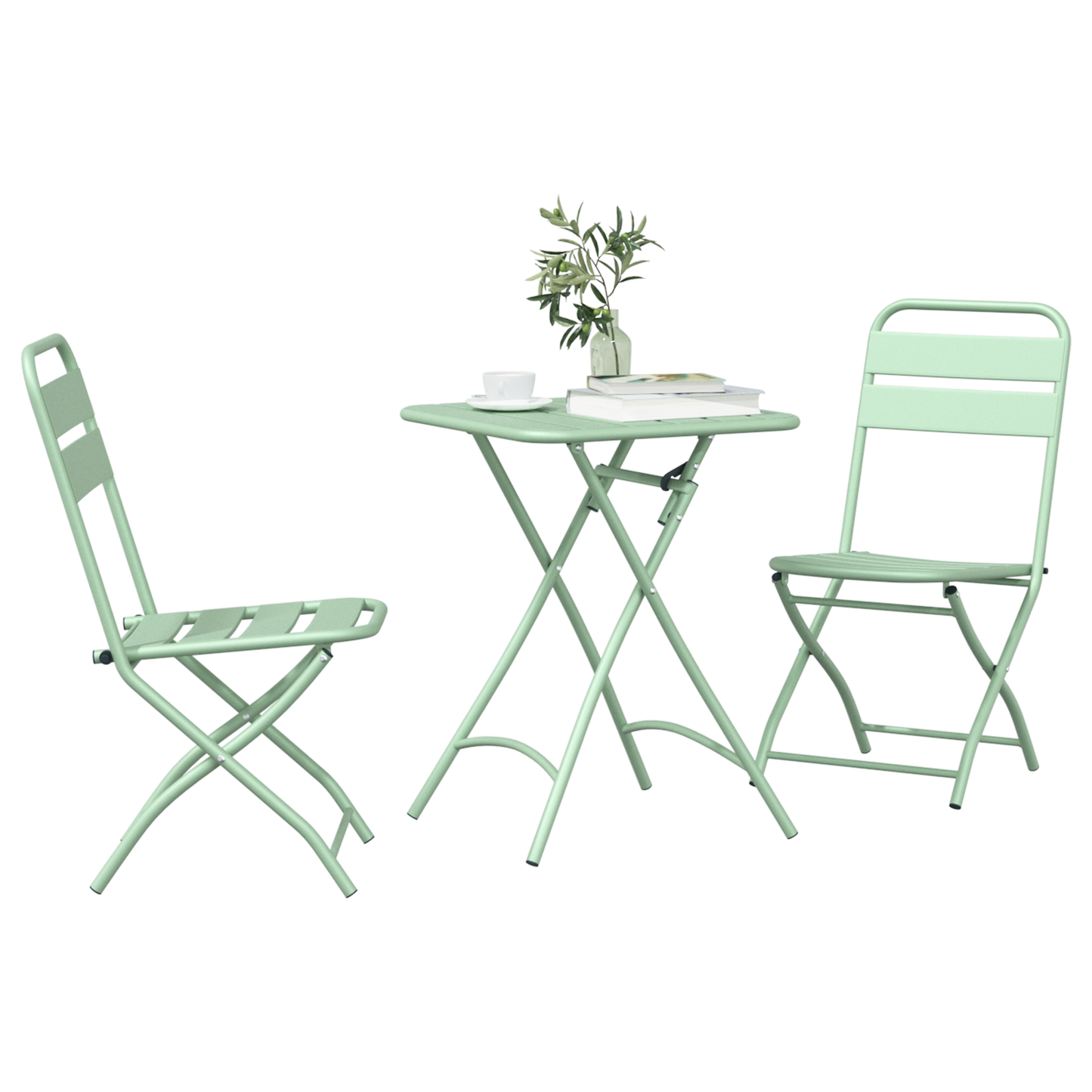 Bistrosett 3 pcs grønn Stål