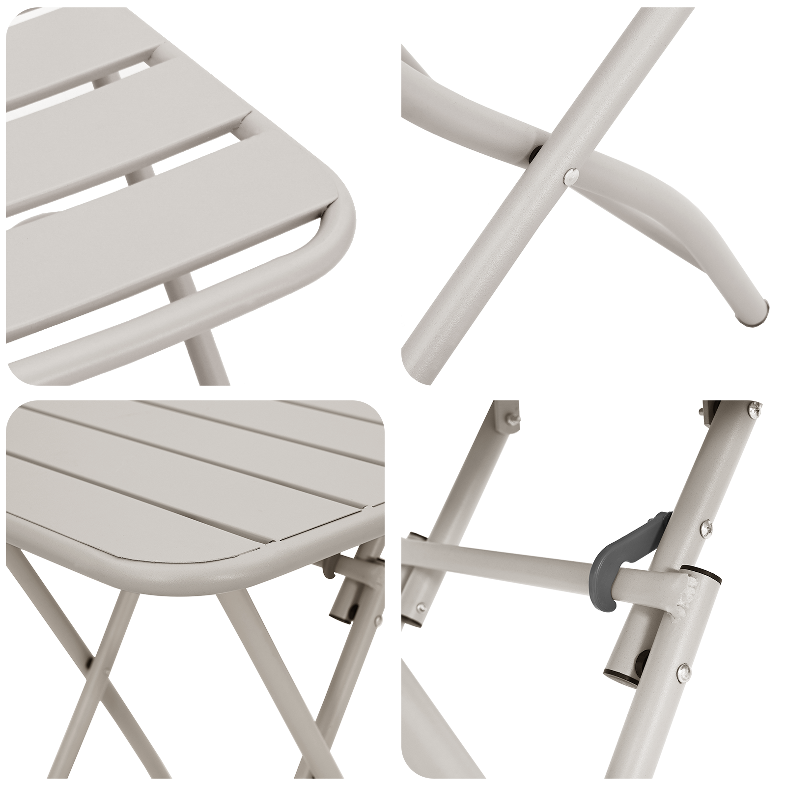 Bistrosett 3 pcs Beige Stål