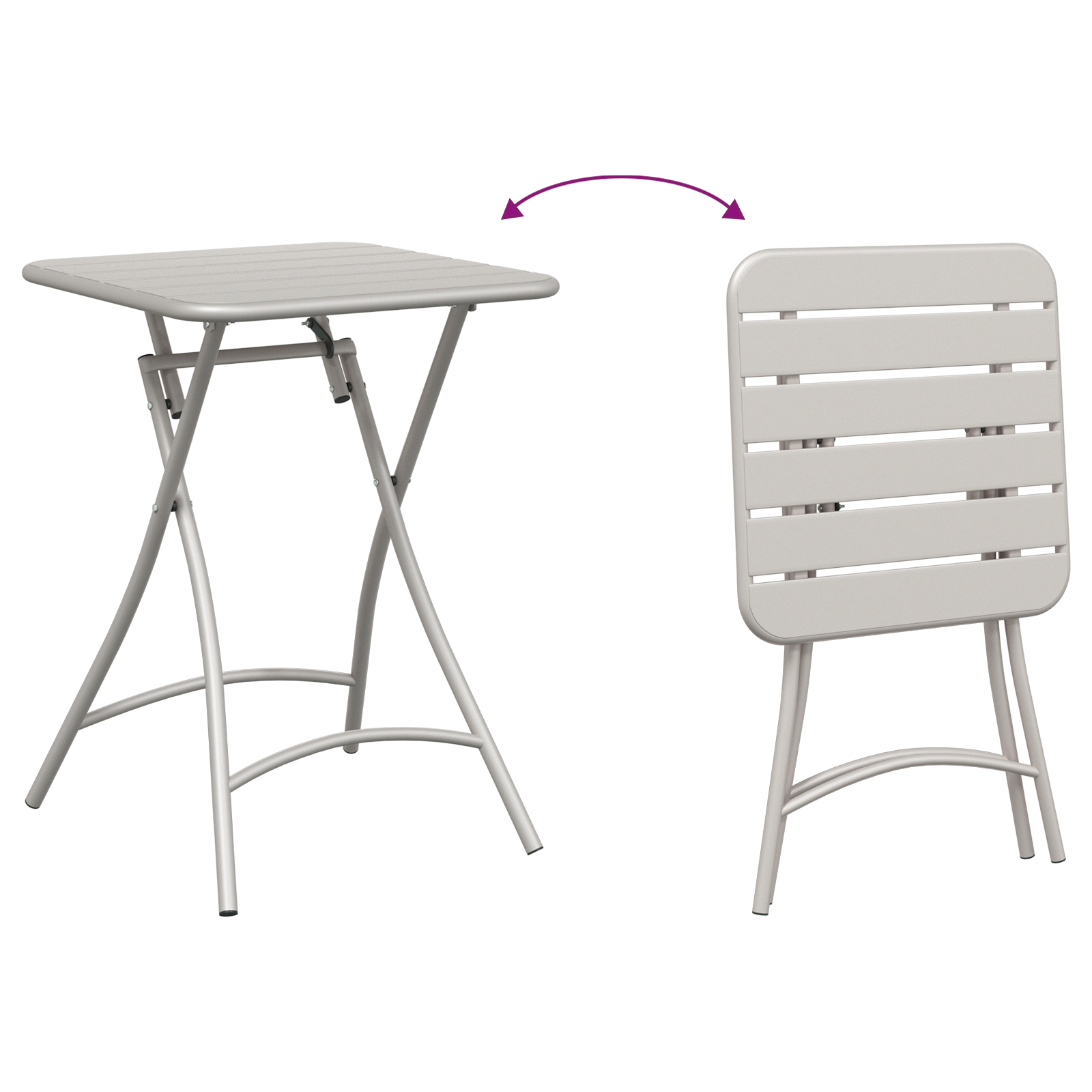 Bistrosett 3 pcs Beige Stål