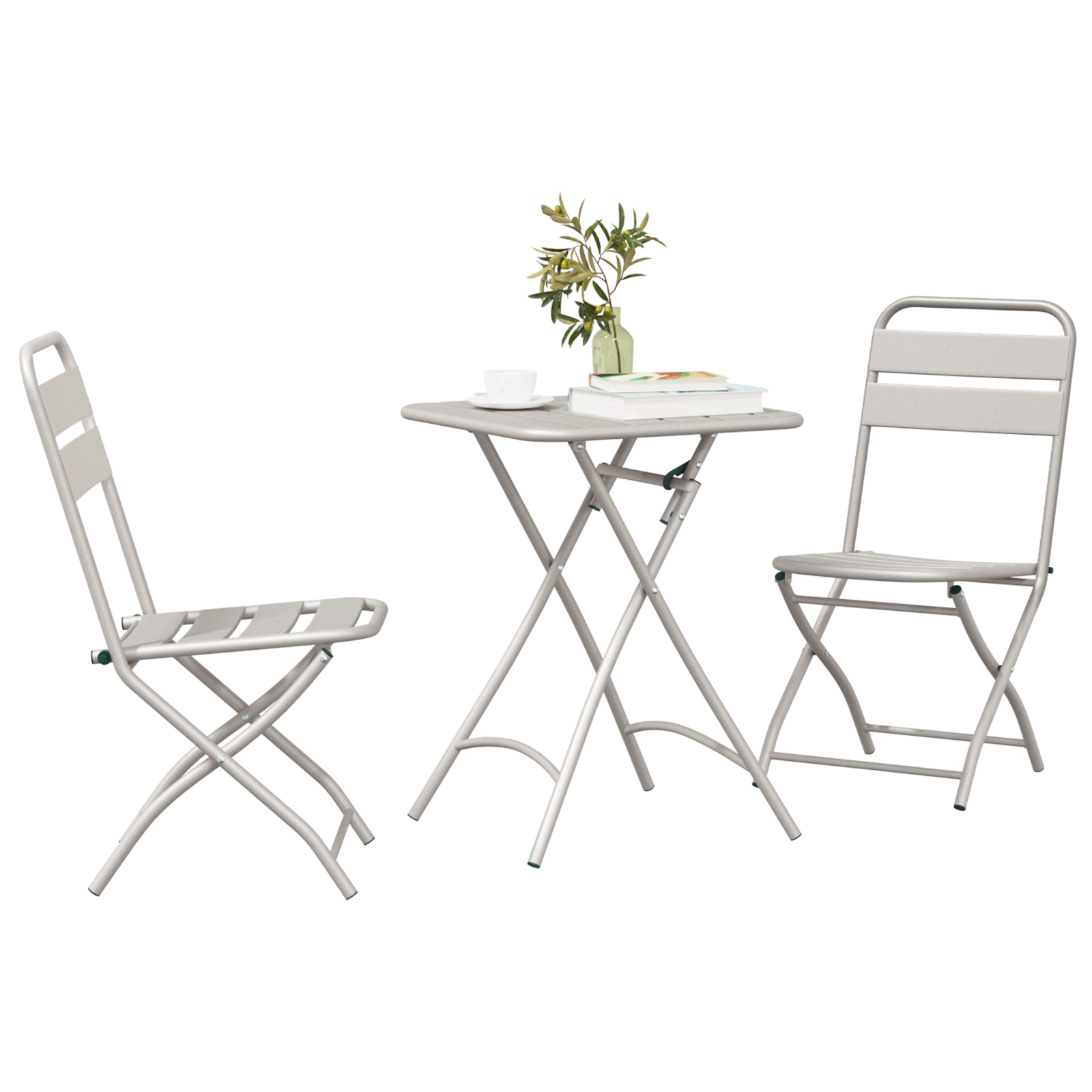 Bistrosett 3 pcs Beige Stål