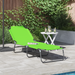 Sammenleggbar solstol grønn 188 x 57 x 86,5 cm Polyester