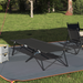 Sammenleggbar camping seng Svart 206 x 76 x 74 cm