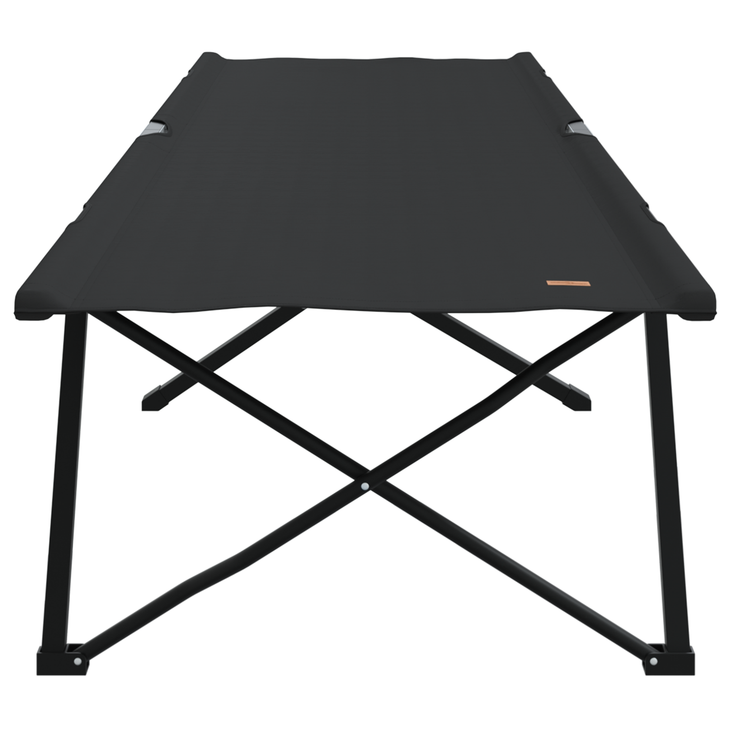 Sammenleggbar camping seng 2 pcs Svart 206 x 76 x 74 cm