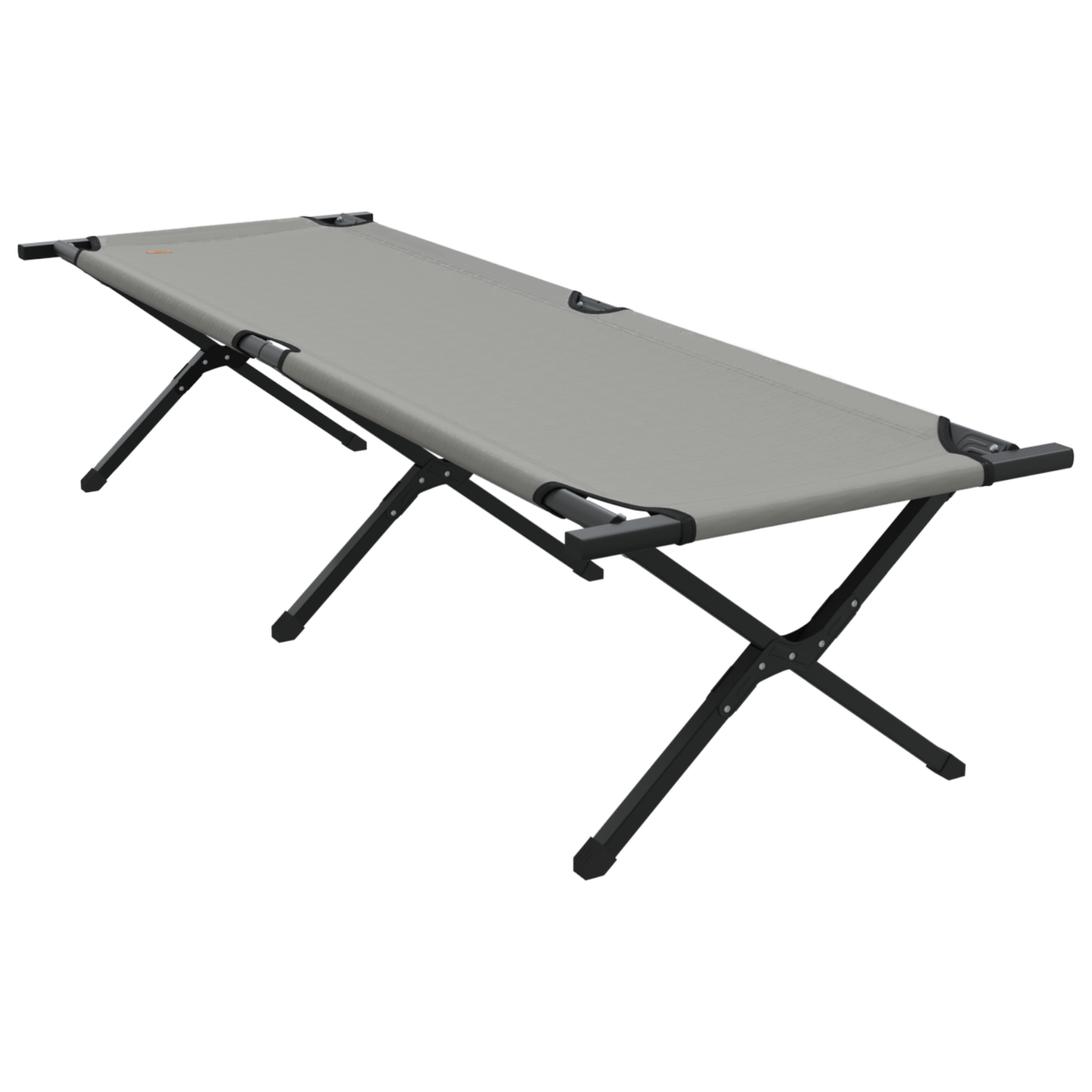 Sammenleggbar camping seng 2 pcs Grå 193 x 69 x 45 cm