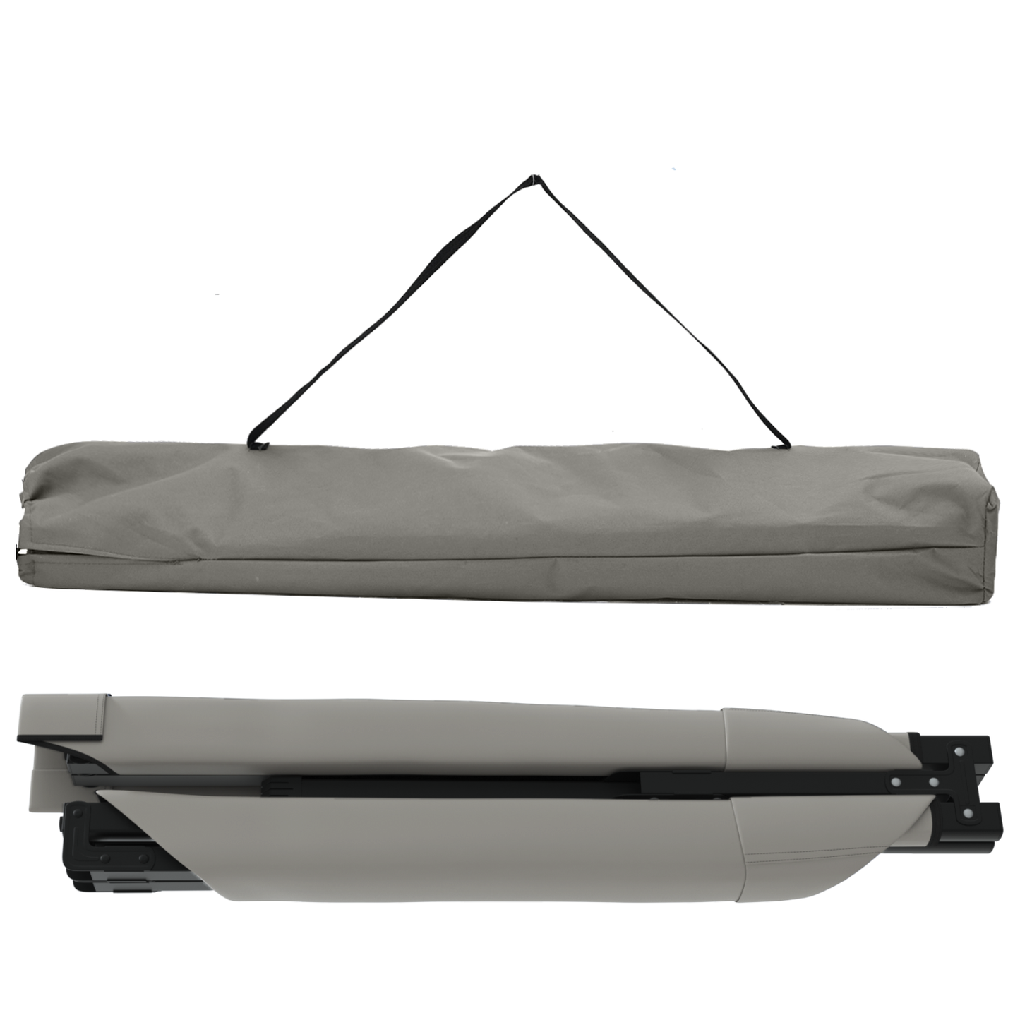 Sammenleggbar camping seng 2 pcs Grå 193 x 69 x 45 cm