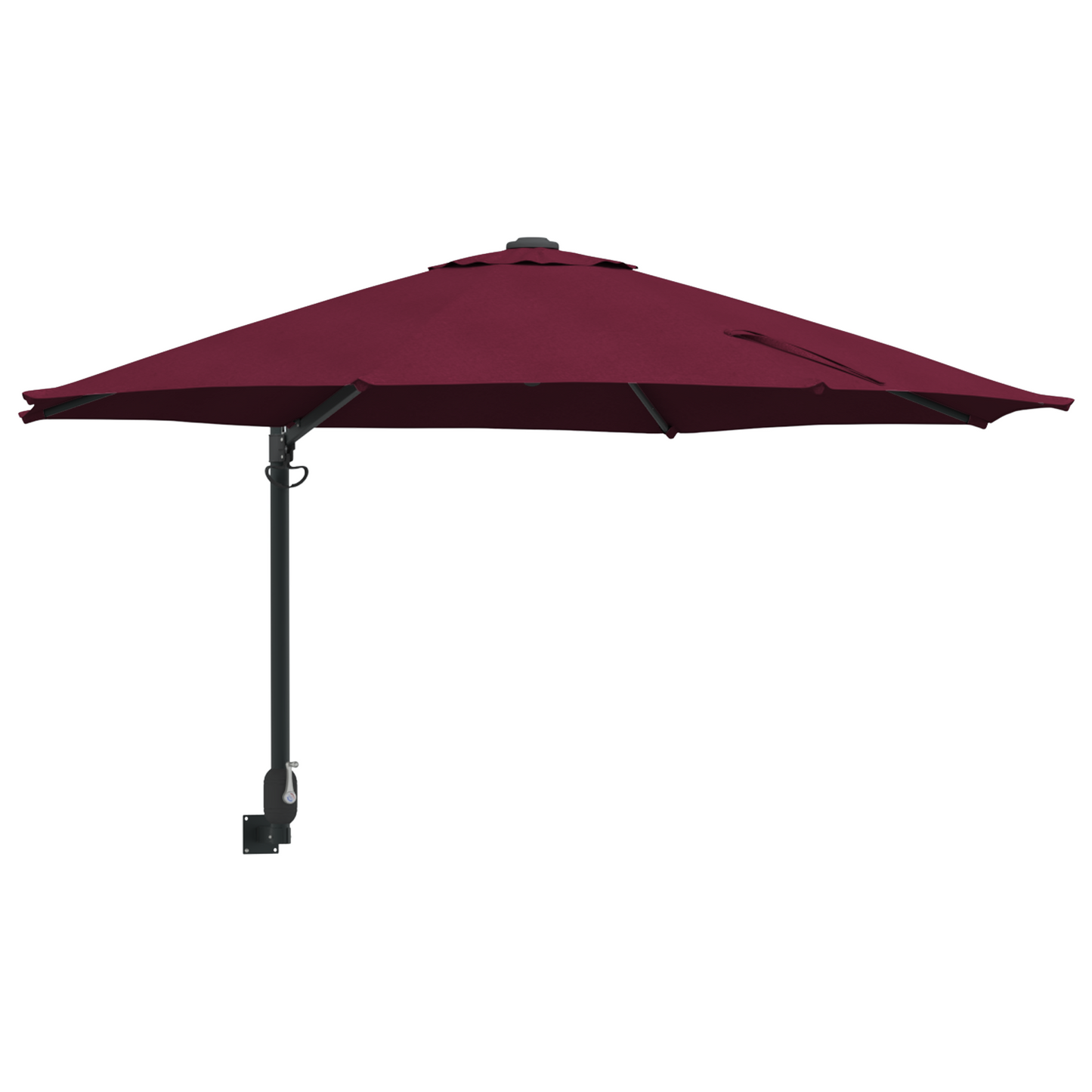 Hageparasol Bordeaux Rød 248 x 248 x 148 cm Polyester og stål