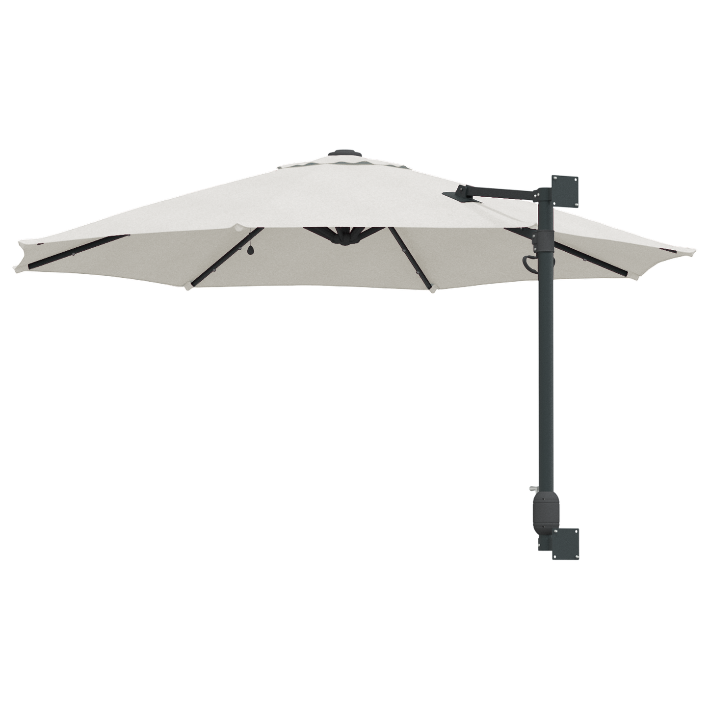 Hageparasol sand 248 x 248 x 148 cm Polyester og stål