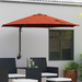 Hageparasol Terrakotta 248 x 248 x 148 cm Polyester og stål