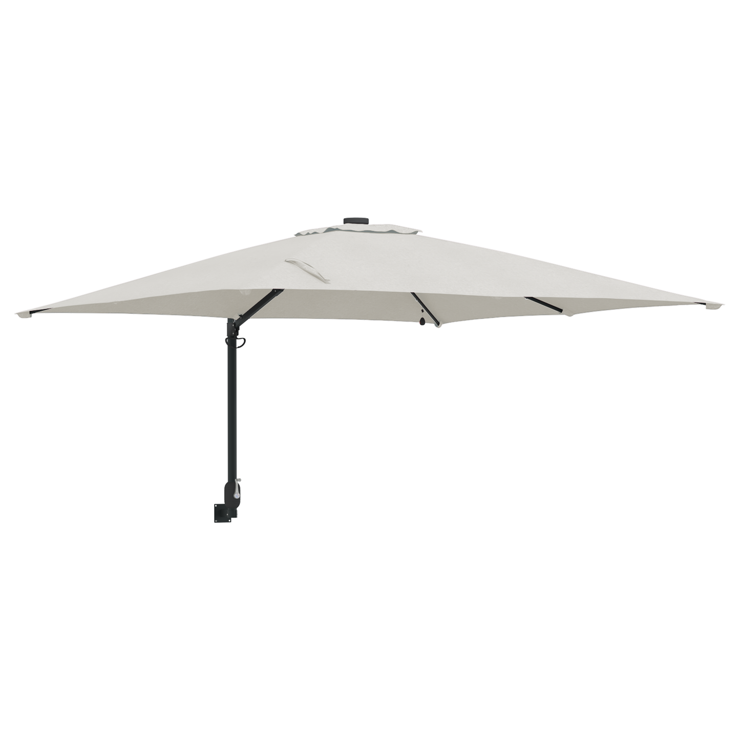 Hageparasol sand 248,5 x 247,5 x 160 cm Polyester og stål