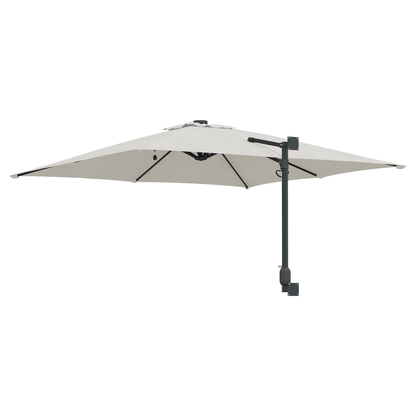 Hageparasol sand 248,5 x 247,5 x 160 cm Polyester og stål