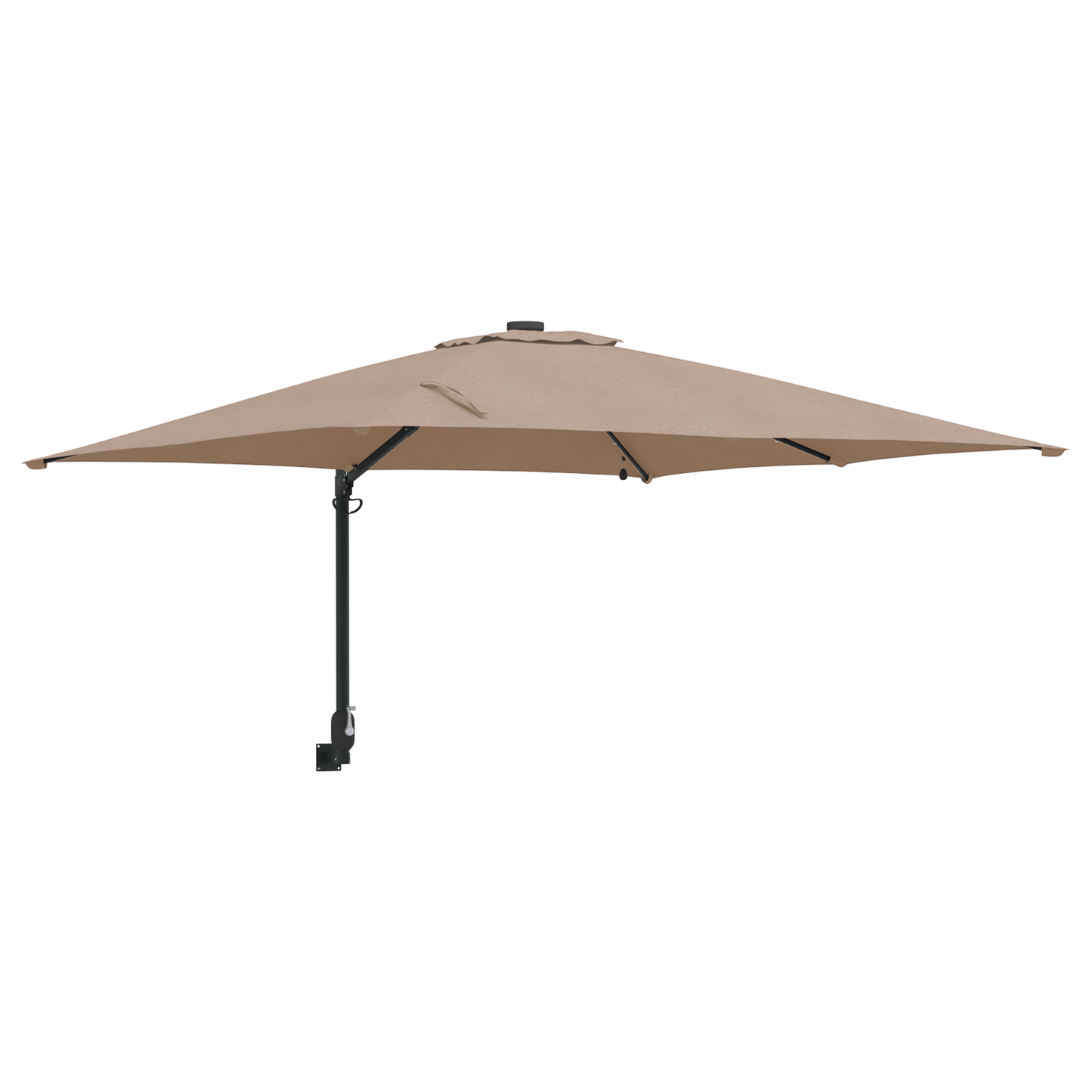 Hageparasol Gråbrun 248,5 x 247,5 x 160 cm Polyester og stål
