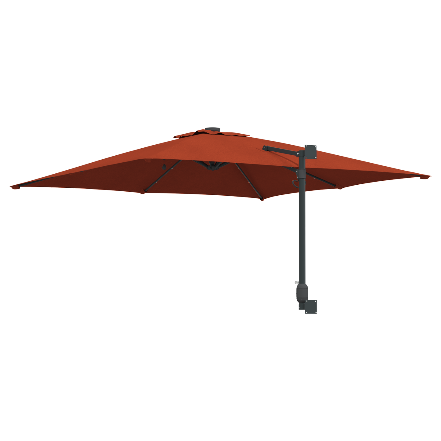Hageparasol Terrakotta 248,5 x 247,5 x 160 cm Polyester og stål