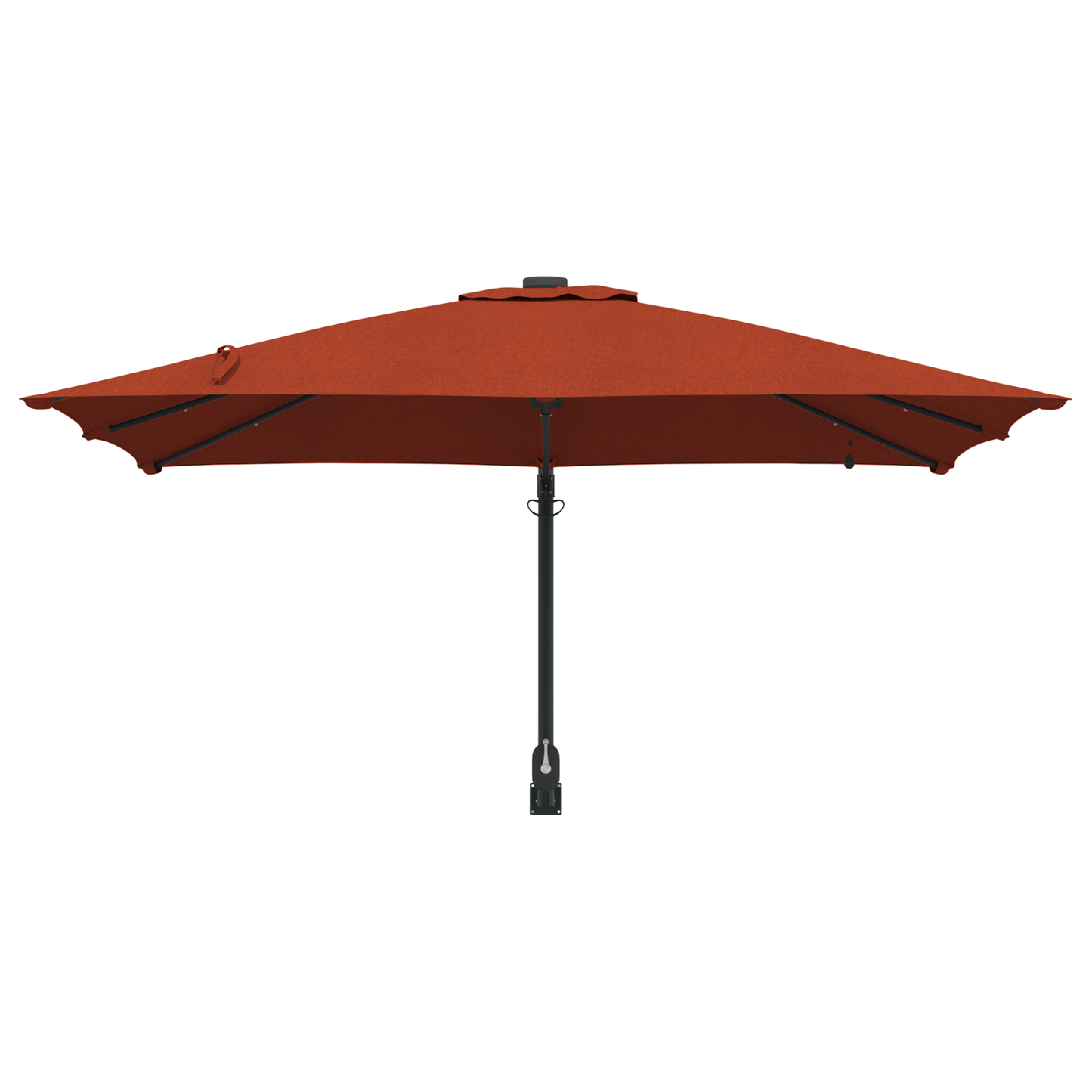 Hageparasol Terrakotta 248,5 x 247,5 x 160 cm Polyester og stål