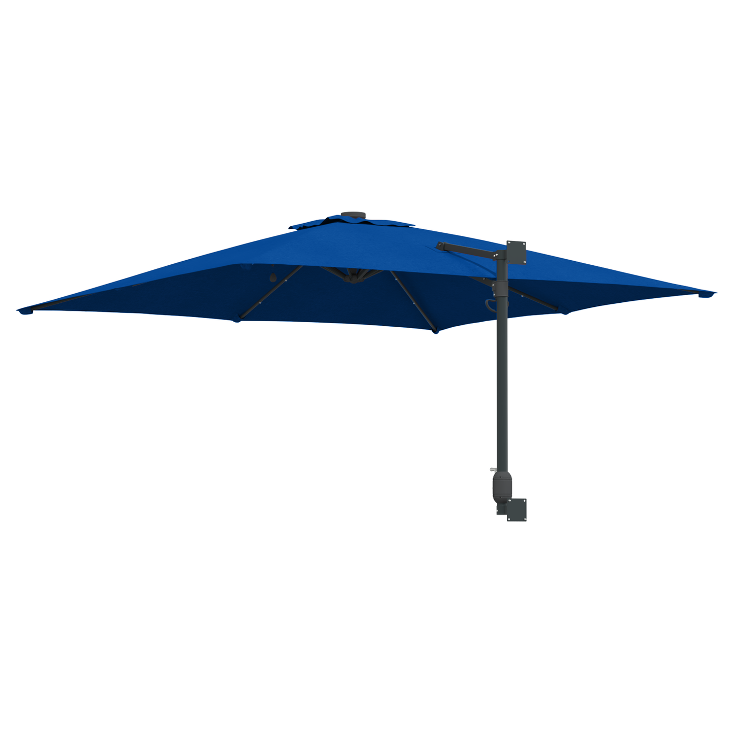 Hageparasol 248,5 x 247,5 x 160 cm Polyester og stål Azurblå