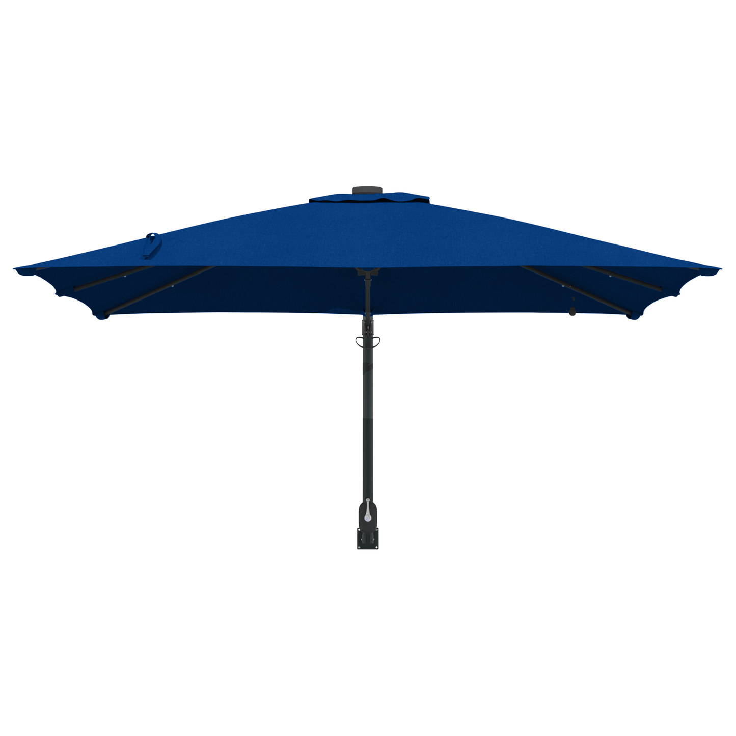 Hageparasol 248,5 x 247,5 x 160 cm Polyester og stål Azurblå