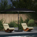 Hageparasol Svart 385 x 209 x 244 cm Polyester