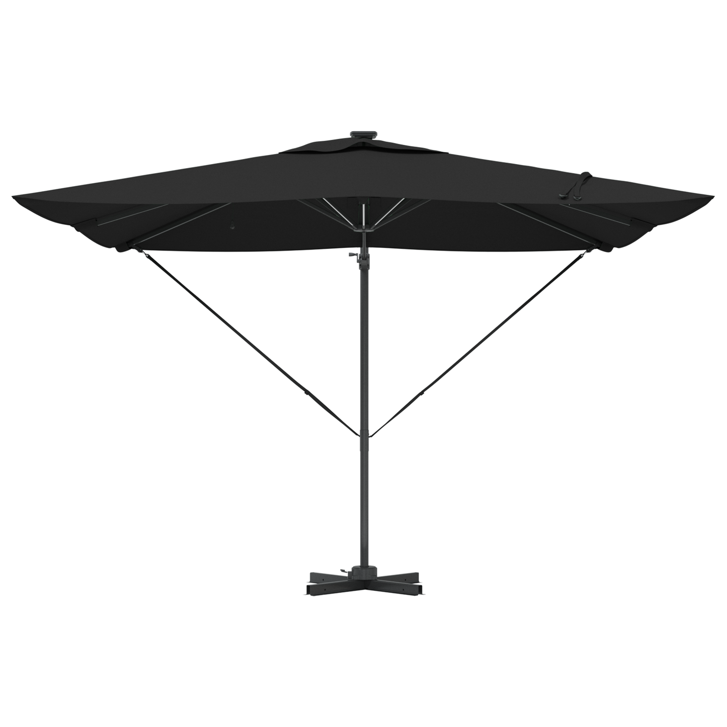 Parasoll Svart 286 x 284 x 270 cm Aluminium og polyester