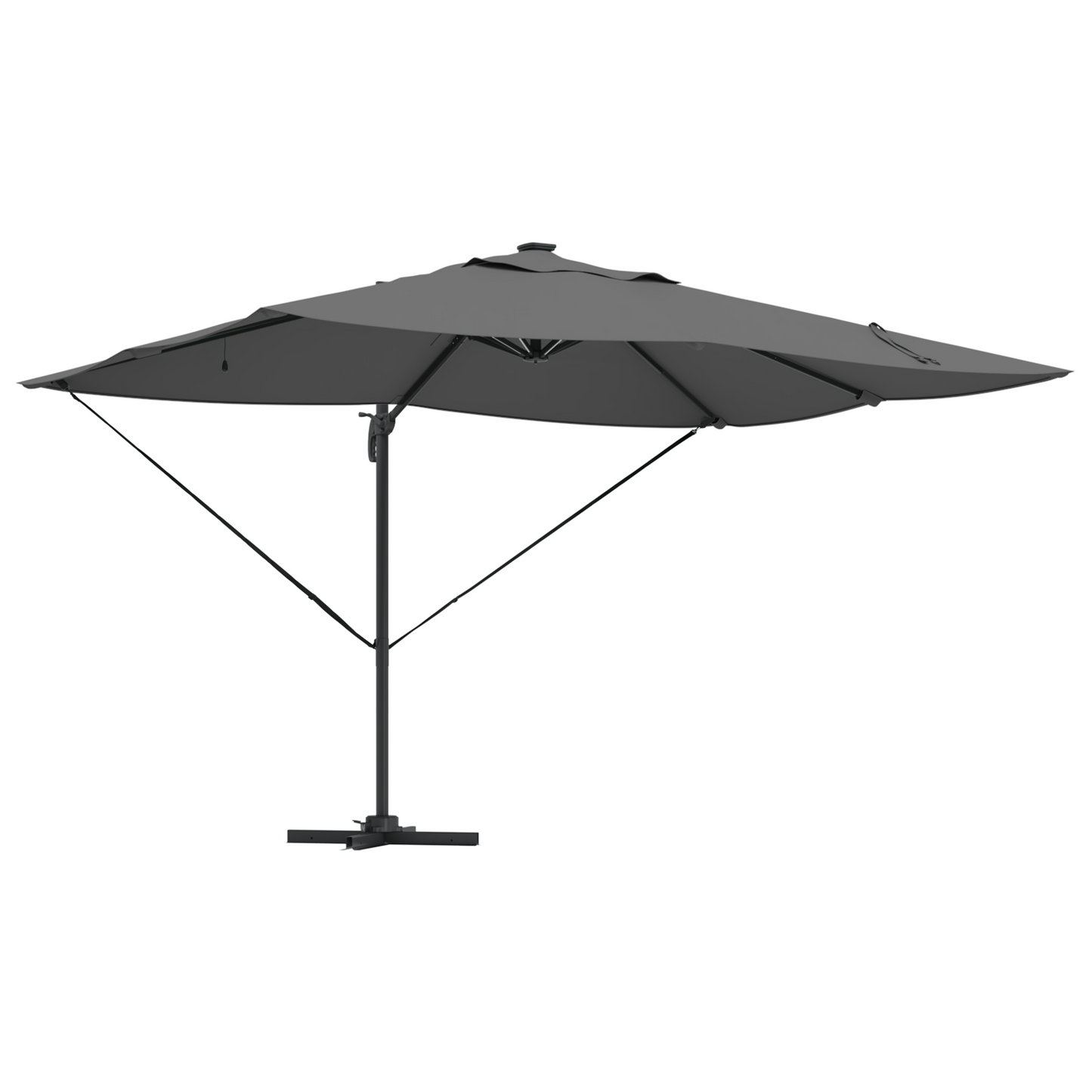 Parasoll Antrasitt 352 x 251 x 265 cm Polyester og aluminium