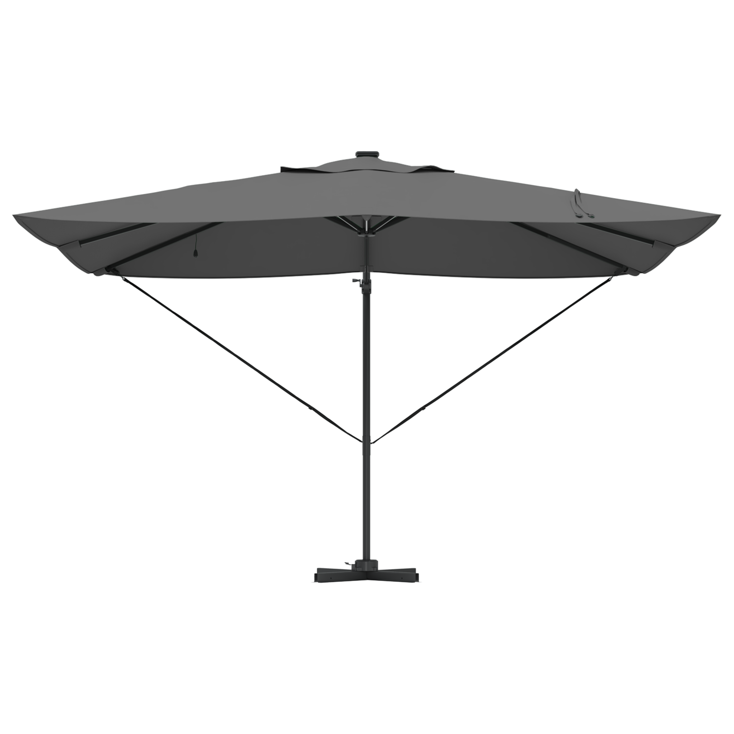 Parasoll Antrasitt 352 x 251 x 265 cm Polyester og aluminium