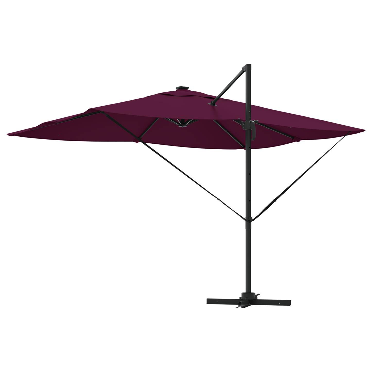 Parasoll Bordeaux Rød 352 x 251 x 265 cm Polyester og aluminium