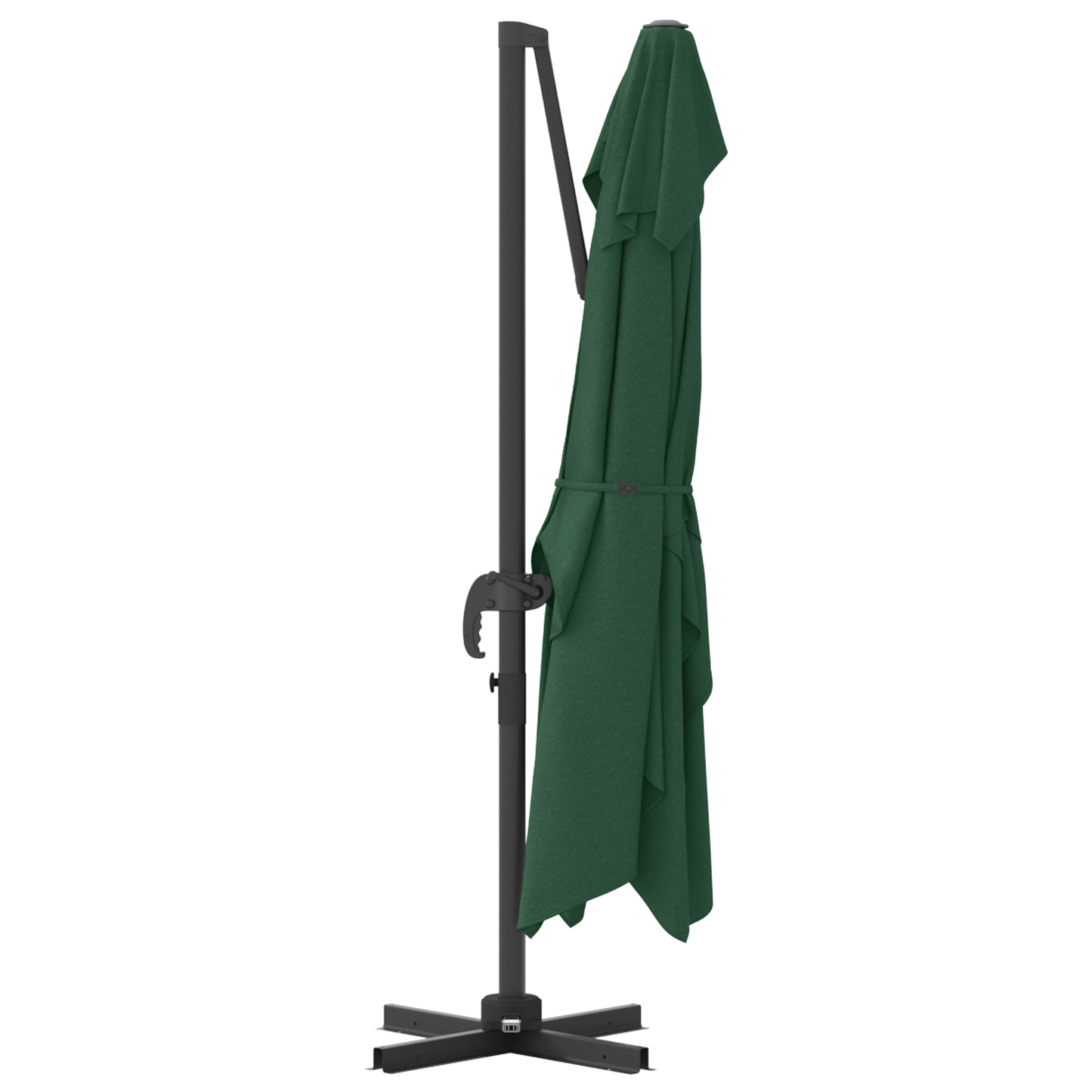 Parasoll grønn 351 x 250 x 260 cm Polyester og aluminium