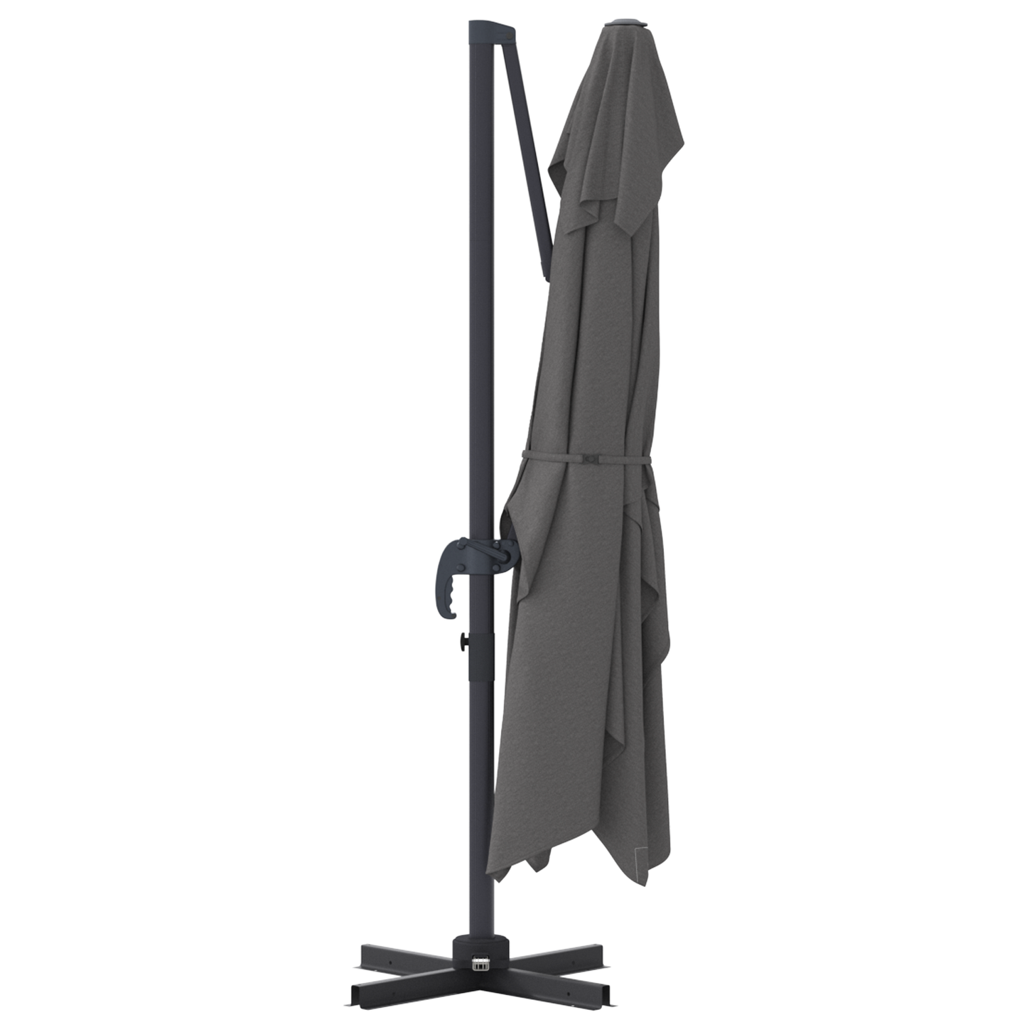 Parasoll Antrasitt 351 x 250 x 260 cm Polyester og aluminium