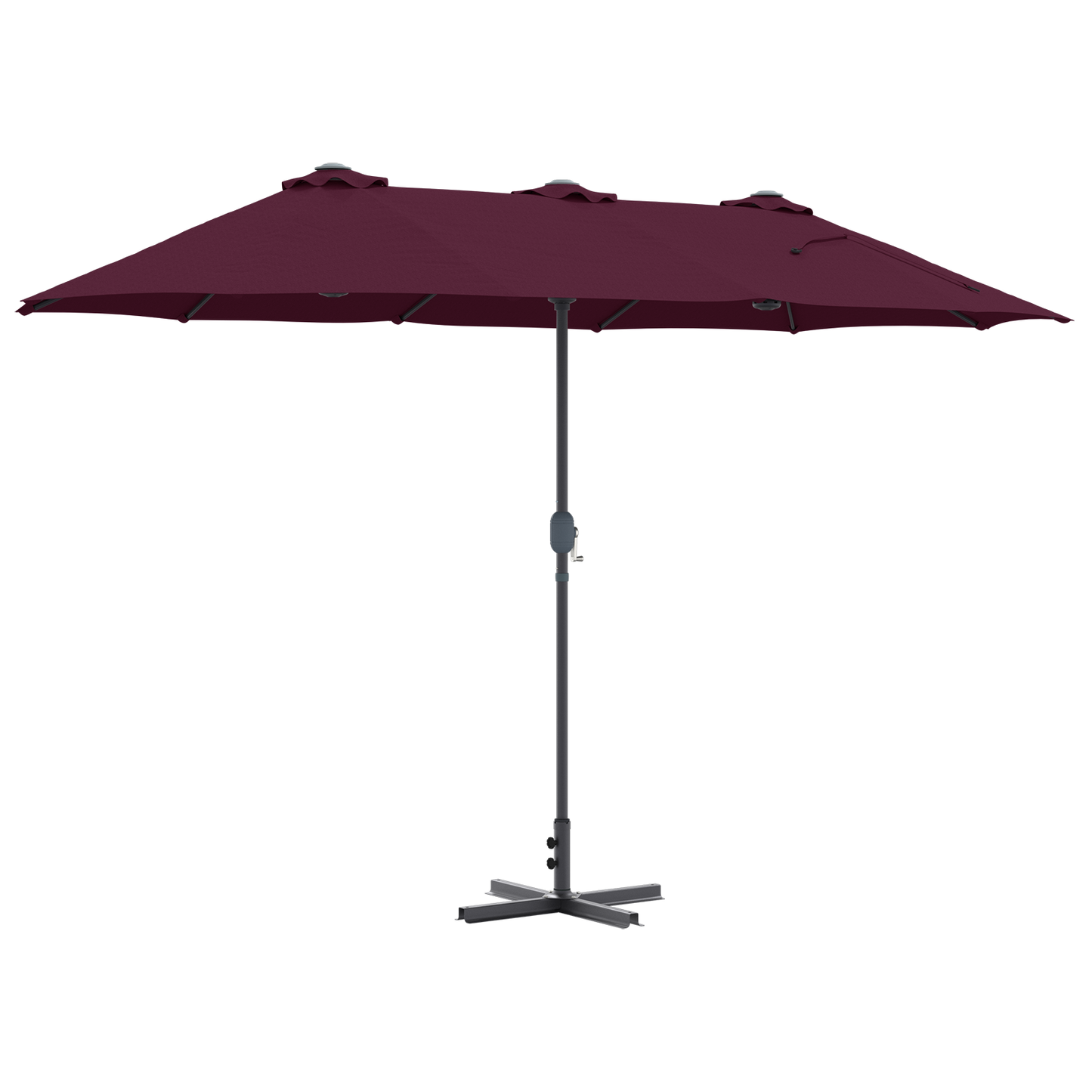 Hageparasol Bordeaux Rød 370 x 197 x 239 cm