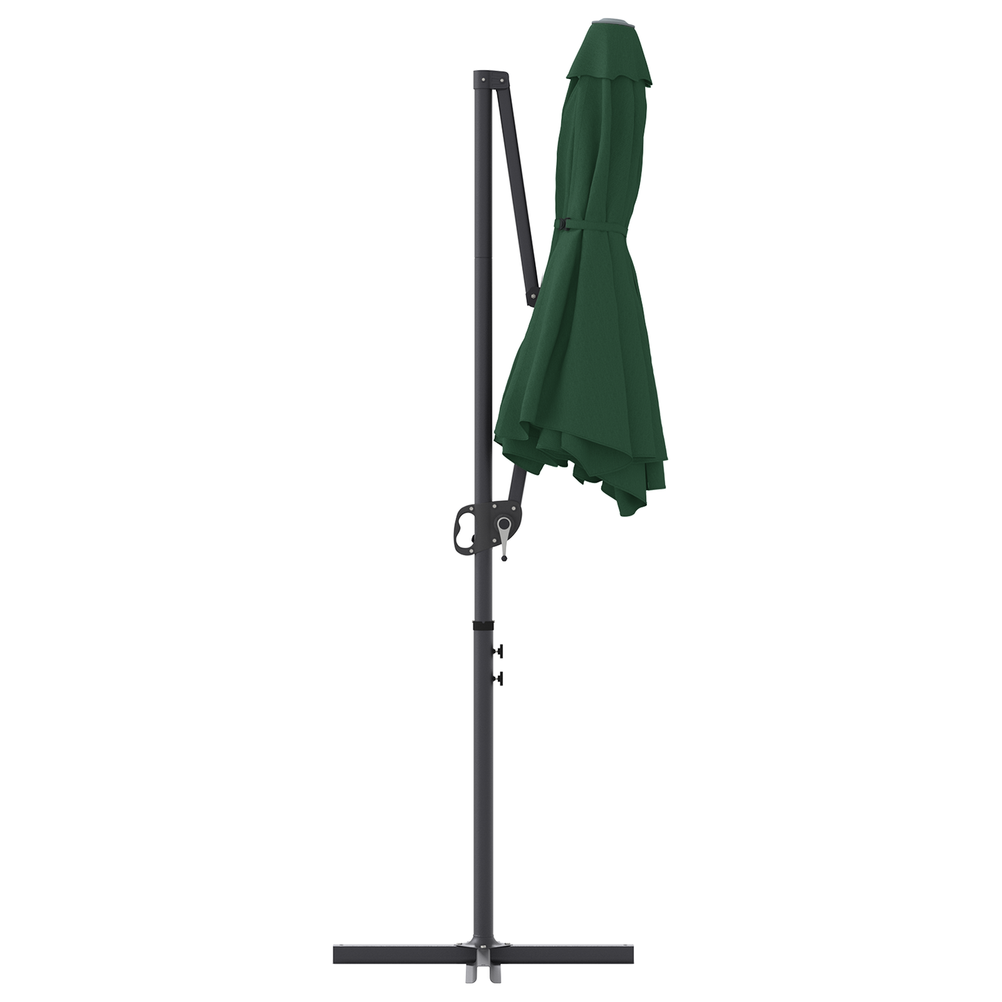 Parasoll grønn 372 x 198 x 243 cm Polyester og aluminium