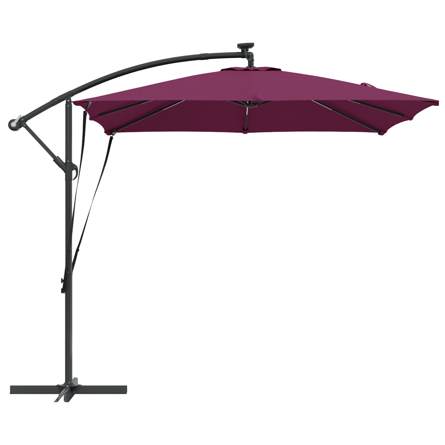 Parasoll Bordeaux Rød 249 x 249 x 250 cm Polyester og aluminium
