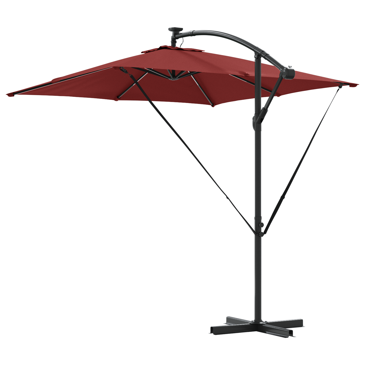 Parasoll Terrakotta 249 x 249 x 250 cm Polyester og aluminium