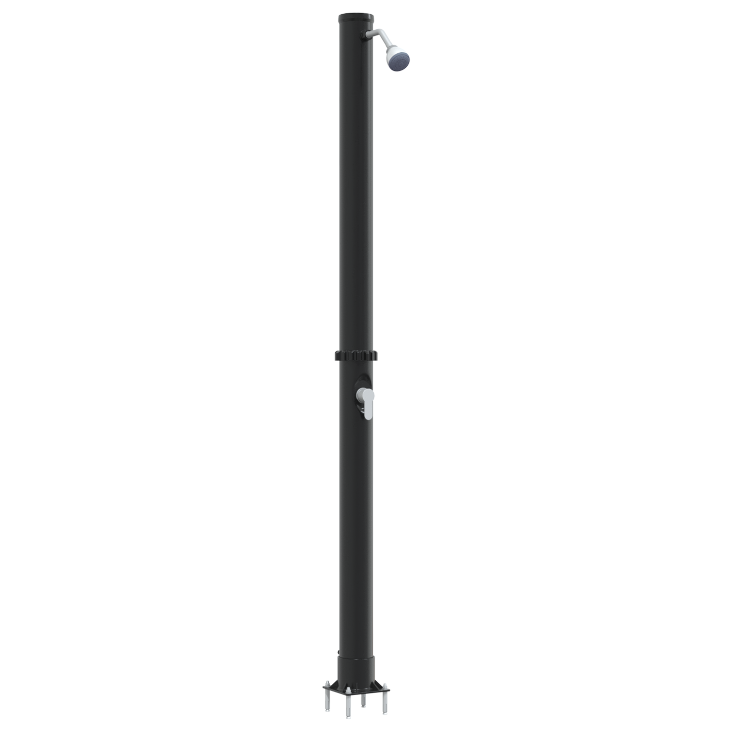 Utendørs Soldusj Svart 217 cm PVC og Aluminium